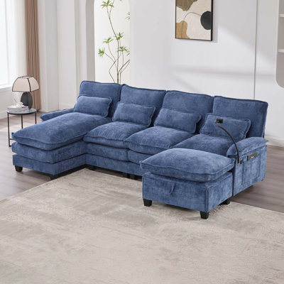 106" U Shape Sectional Sofa Cloud Couch