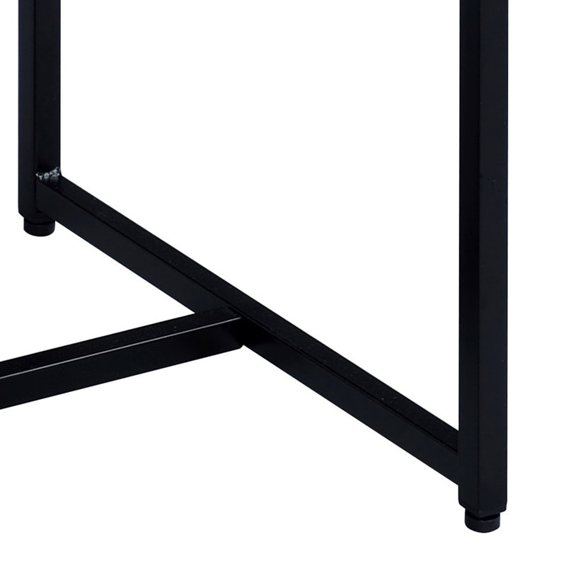 Rectangular Sled End Table, Brown