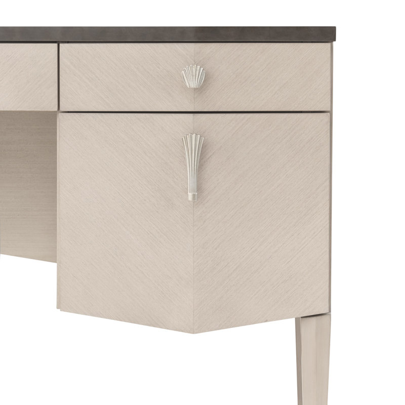 Fantosini Vanity Set With Mirror & Chair - Silver Mist