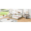 Ensemble de lit plateforme grand et simple TG avec lit de jour convertible, rails de sécurité et conception modulaire-31085518