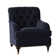 Fauteuil à coussin en duvet capitonné Devan