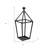 24" Black Geometric Metal Tabletop Lantern Candle Holder