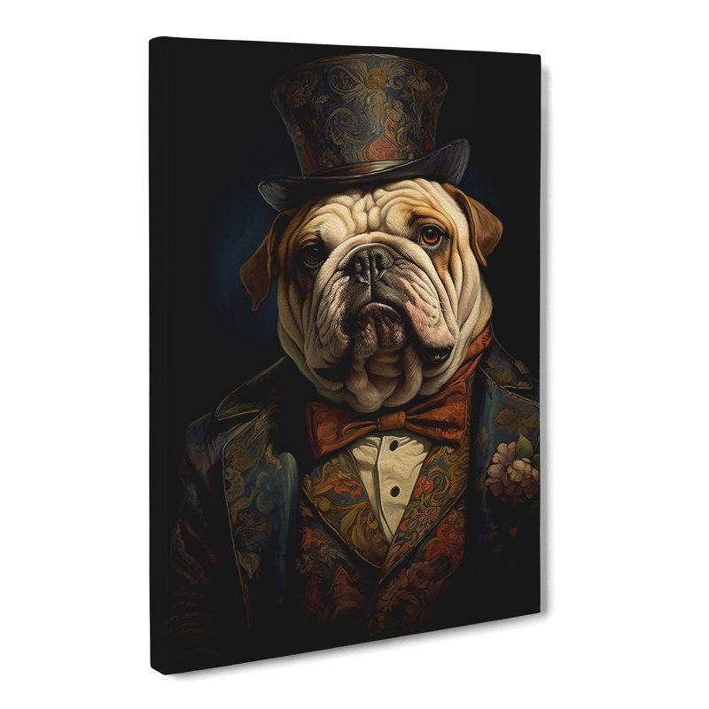British Bulldog Romanticism - No Frame Print, 76cm H x 50cm W x 3cm D