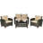 Derielle 4 - Person Patio Conversation Set with Cushions