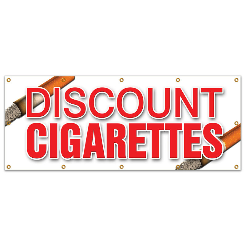 48"x120" DISCOUNT CIGARETTES BANNER