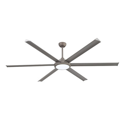 6 Aluminium Blades Indoor Ceiling Fan With Light Kit And Remote Control