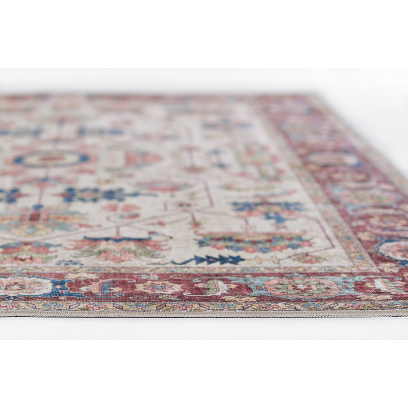 Tapis ivoire en polyester antidérapant Humberwood 5 po x 8 po, Rectangle 8 pi x 10 pi
