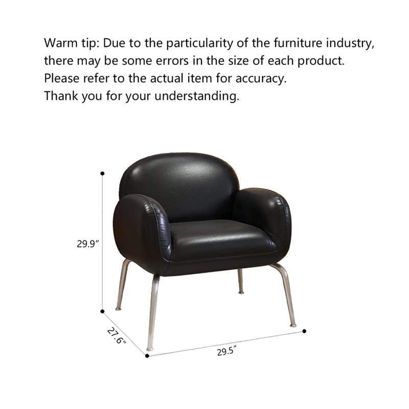 Chaise d'appoint moderne en cuir ciré minimaliste avec structure en bois massif pour le balcon.
