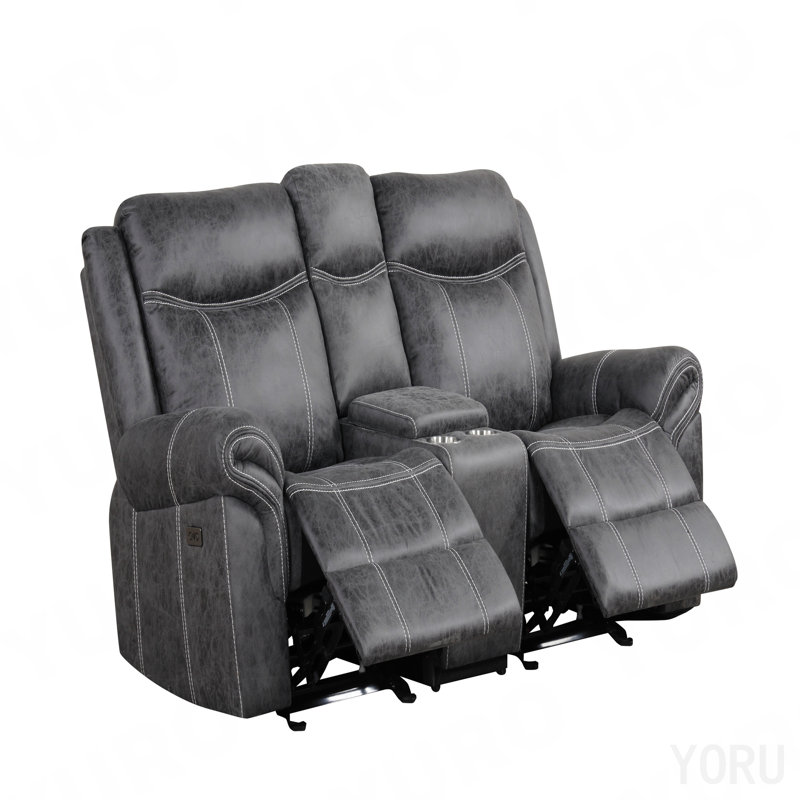 Causeuse en microfibre Power Motion