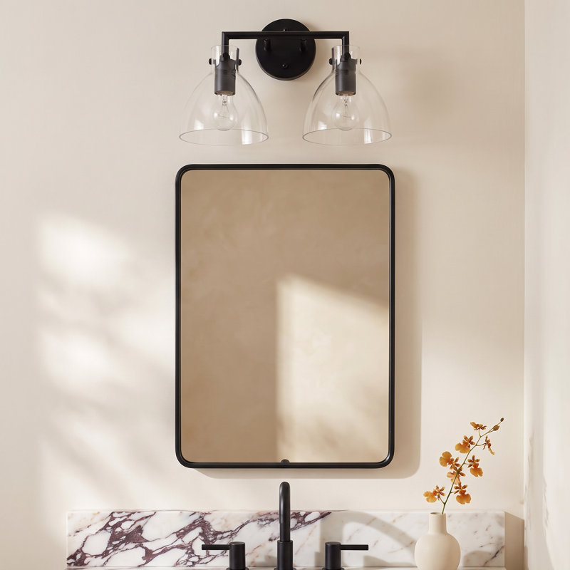 Martins 2 Light Dimmable Vanity Light, Black