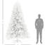 Arbre de Noël de 9 pi, 2132 pointes de branches, ouverture automatique, base en acier, blanc, rend le bureau personnel joyeux pour les Fêtes