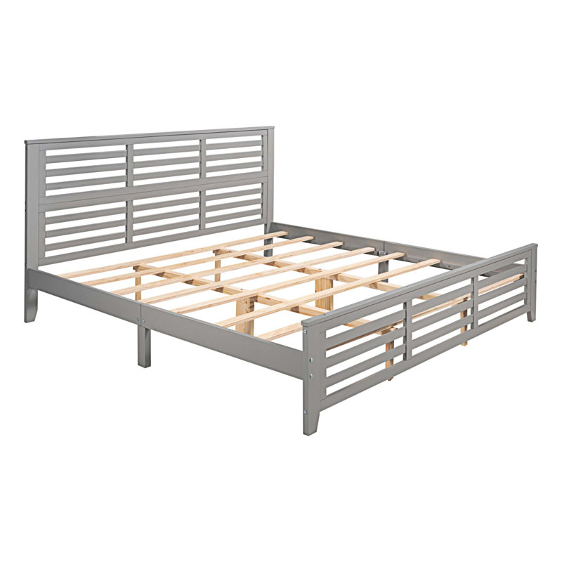Lit plateforme très grand, gris