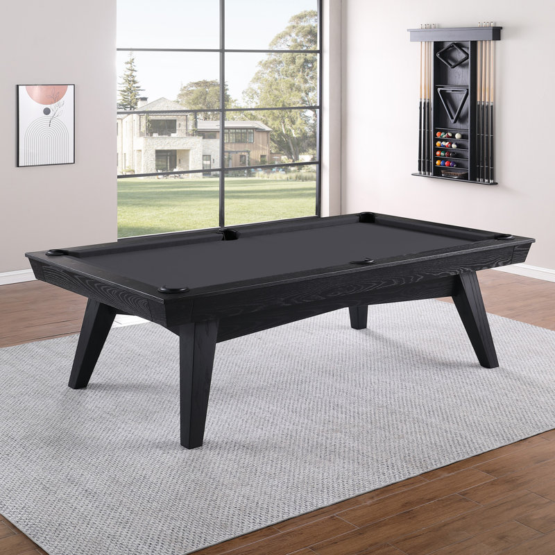 Table de billard sans ardoise ModArt, 7 pi, Gris anthracite, Bois de frêne noir