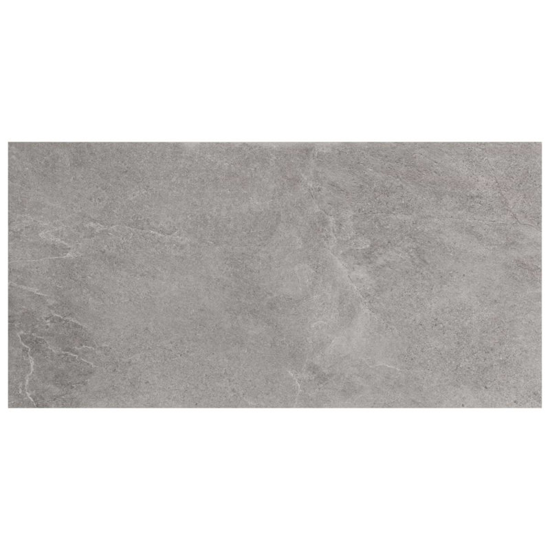 ZenTech 12x24 Matte Porcelain Tile, Silver Gray