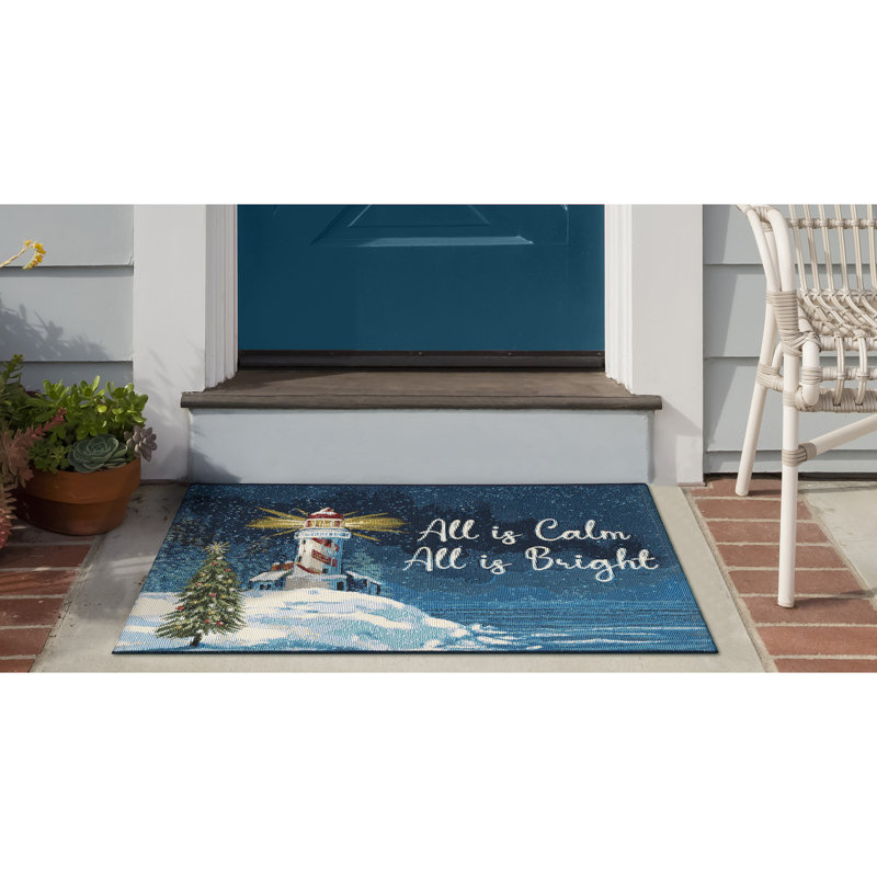 Tapis d'intérieur / extérieur Kaisu All Is Calm, Rectangle 2 pi 3 po x 2 pi 10 po