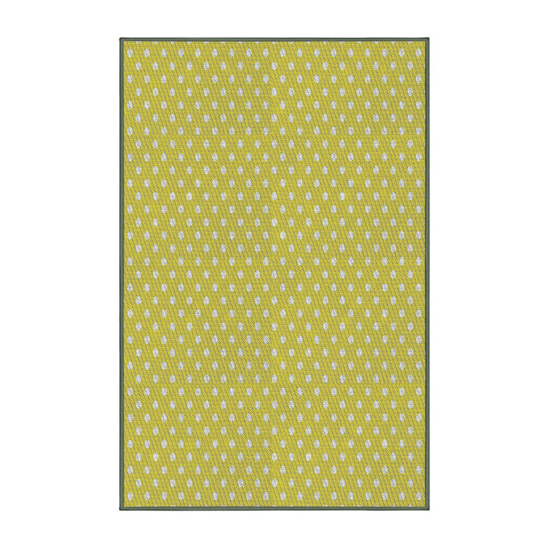 Tapis jaune à pois Chilmark, Rectangle 7 pi x 10 pi