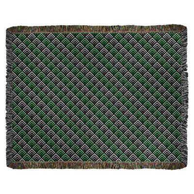 Couverture en coton tissé dégradé à rayures