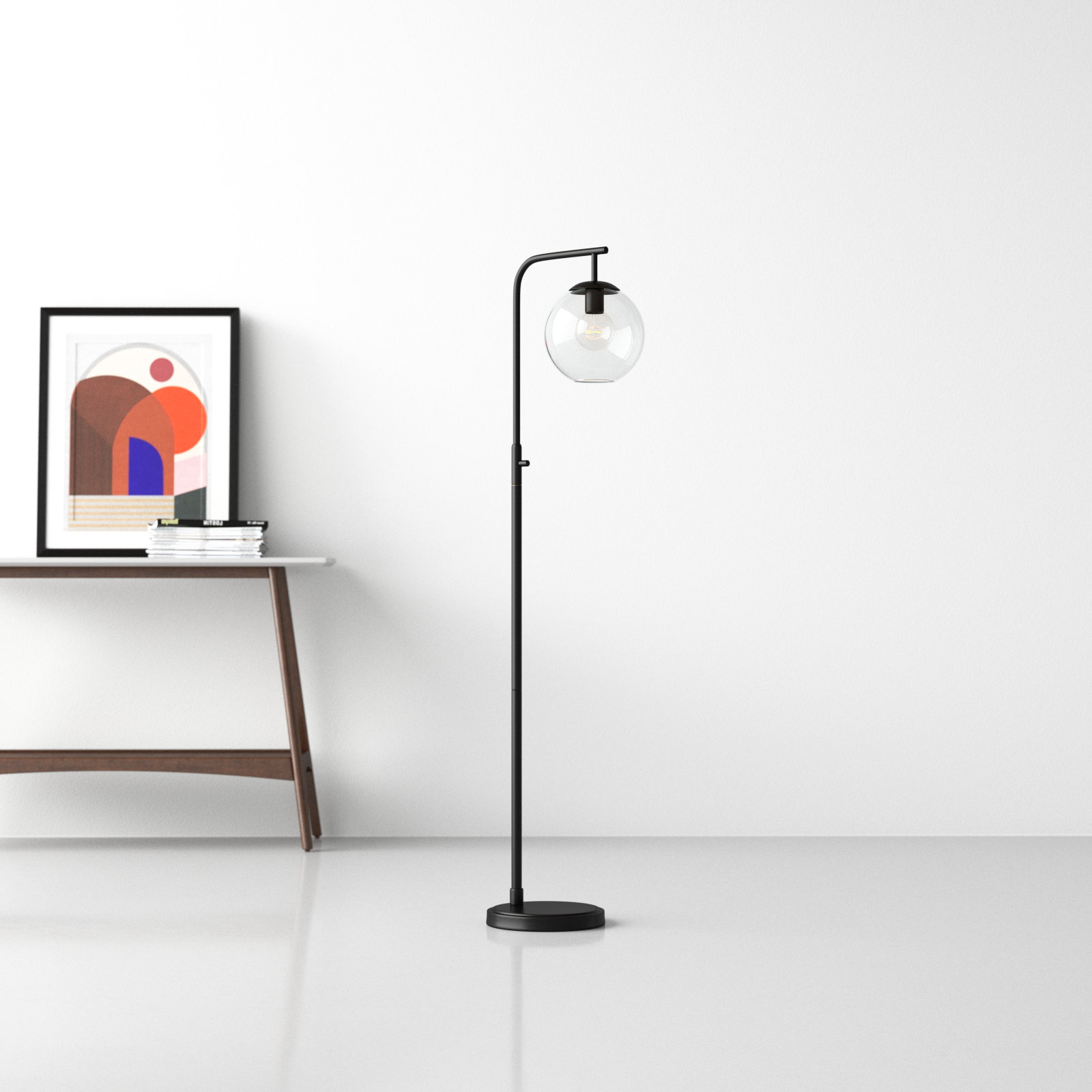 Claire 58.5'' Floor Lamp, Black, Clear