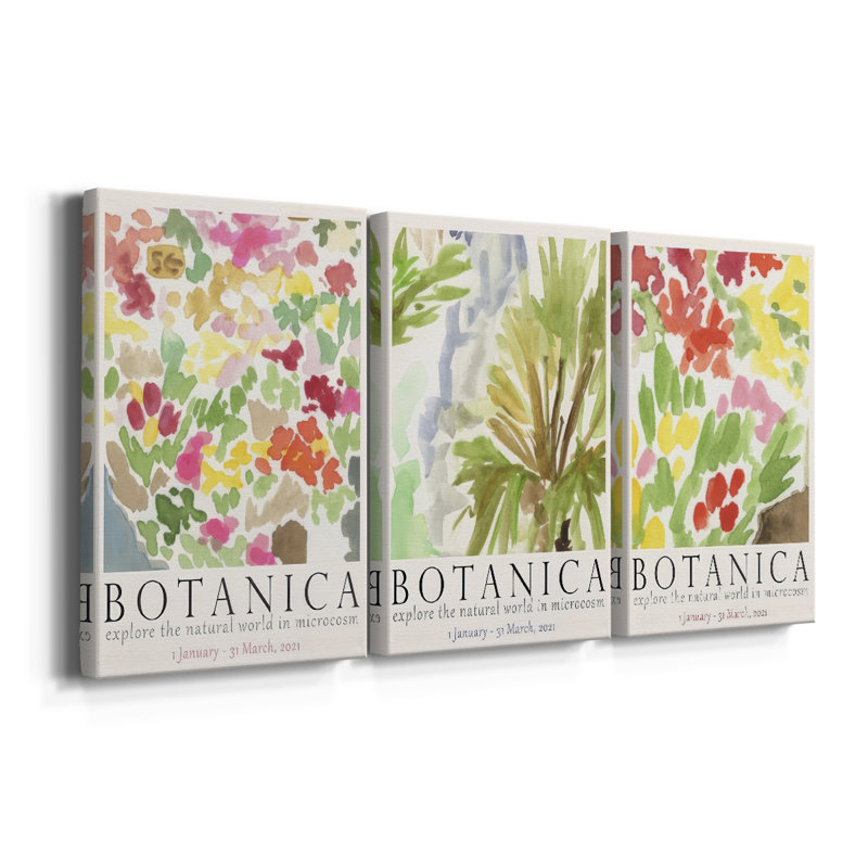 Botanica, affiche d'exposition I - Toile tendue avec châssis - 3 pièces, H 27 po x l 54 po