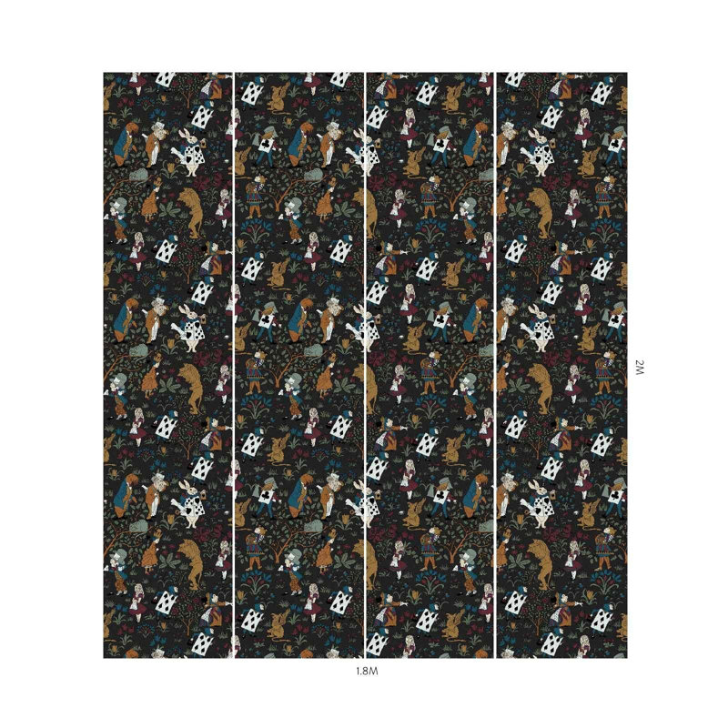 Alice in Wonderland Wallpaper, Noir
