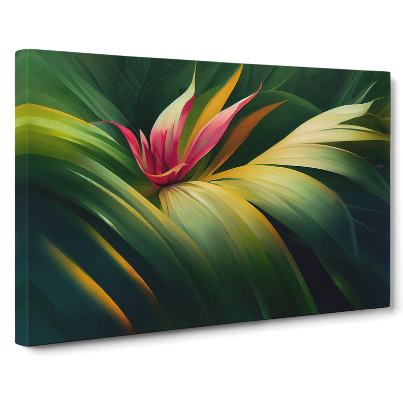 Unreal Tropical Flowers - Wrapped Canvas, 35cm H x 50cm W x 3cm D