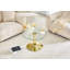 Table basse ronde en verre trempé de 27,5 po de diamètre-128929556