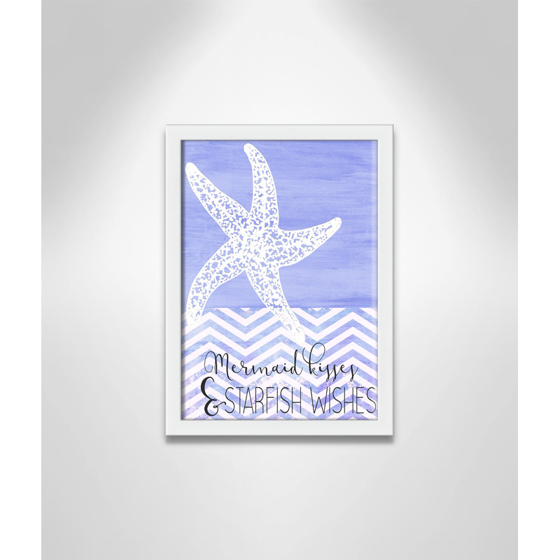 Adhésif décoratif «Mermaid Kisses», H 14 po x l 10 po x P 1,18 po, Encadré de boîte blanc