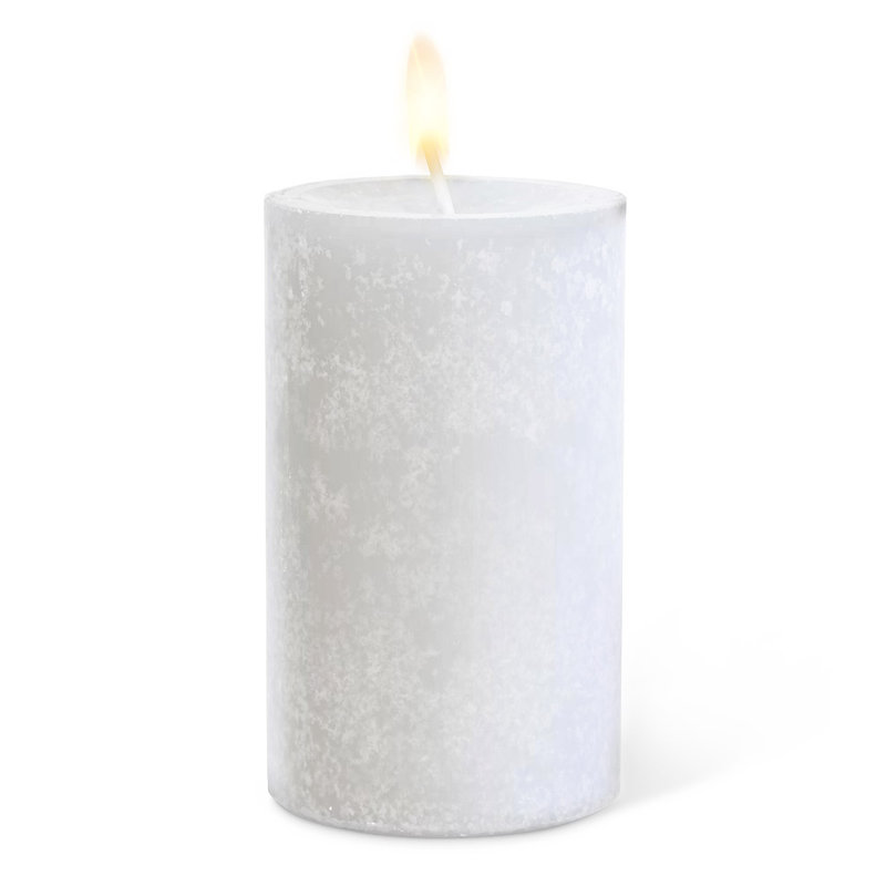 Bougie cylindrique, H 5 po x l 2,5 po x P 2,5 po, Gris