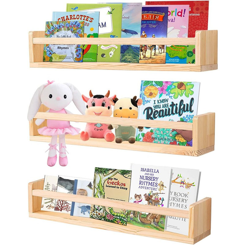 Ensemble de 3 tablettes flottantes rustiques en bois naturel rustique pour décoration de maison de campagne, salle de bain, cuisine ou rangement à la maison