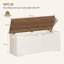 Storage Chest, Storage Trunk with 2 Secure Hinge, 120 cm Lift-Top Storages Bench, Wooden Storages Organizer, Shoe Bench for Entryway, Bedroom, Living Room-119718207