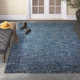 Evers Handmade Tufted Wool Denim Blue/Ivory Area Rug