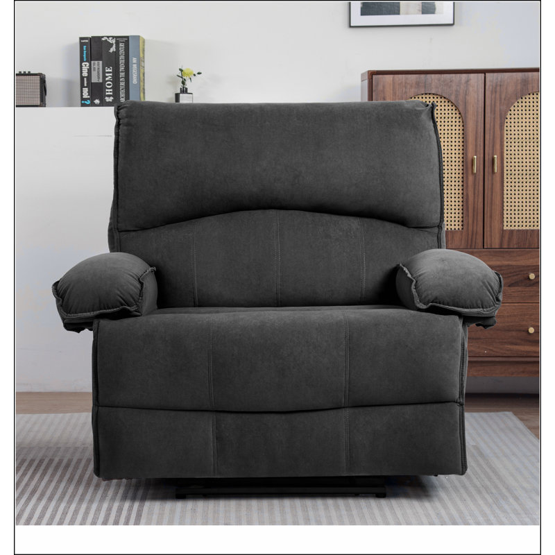 Fauteuil inclinable manuel surdimensionné pour le salon, Gris