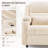 Modern Upholstered Chenille Fabric Electric Power Recliner with Massage, 360 Degree Swivel Sofa Seat with Drink Holder-1391139396