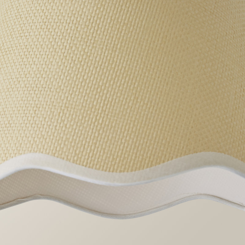 16.5cm H Fabric Empire Lamp Shade ( Slip-On ), Natural/White