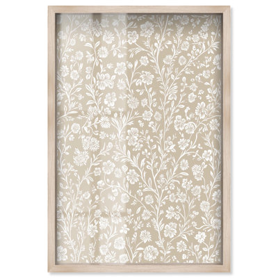 Décoration murale florale Whisper of a Field II par Art Remedy, cadre blond, 17 x 25
