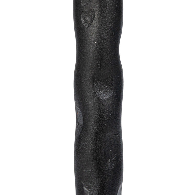Wide Decorative Hand-Forged Metal Taper Holder