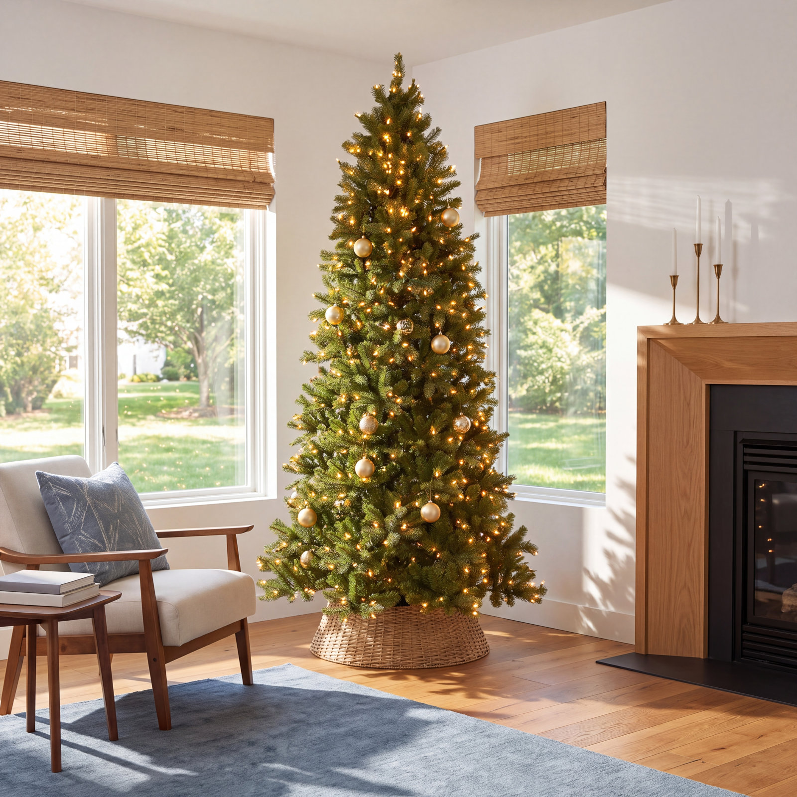 Pre-Lit Fir Christmas Tree, 9'