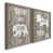 Toile avec cadre gris