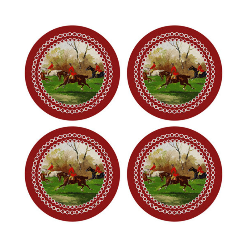 English Hunting Placemat, Red
