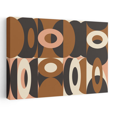 Retro Geometric Rings Abstract Geometric Minimalist Wall Art Print