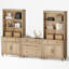 Bibliothèque en MDF avec tiroirs et armoires H 72,1 po x l 98,4 po Scarlett-1013399214