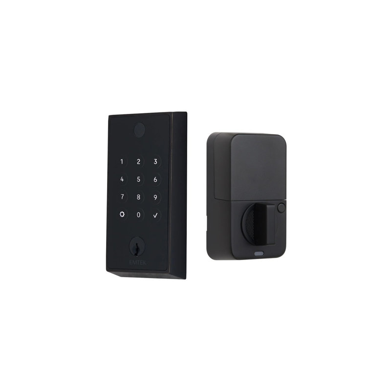 Emtek EMPowered 2 Touch Keyed, w/ Bluetooth & Deadbolt,, Flat Black