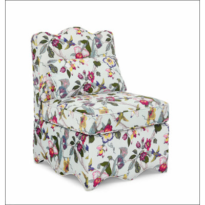 Floral Design Flannelette Dining Chair with Matching Pillow, Comfortable and Elegant for Modern Dining Areas