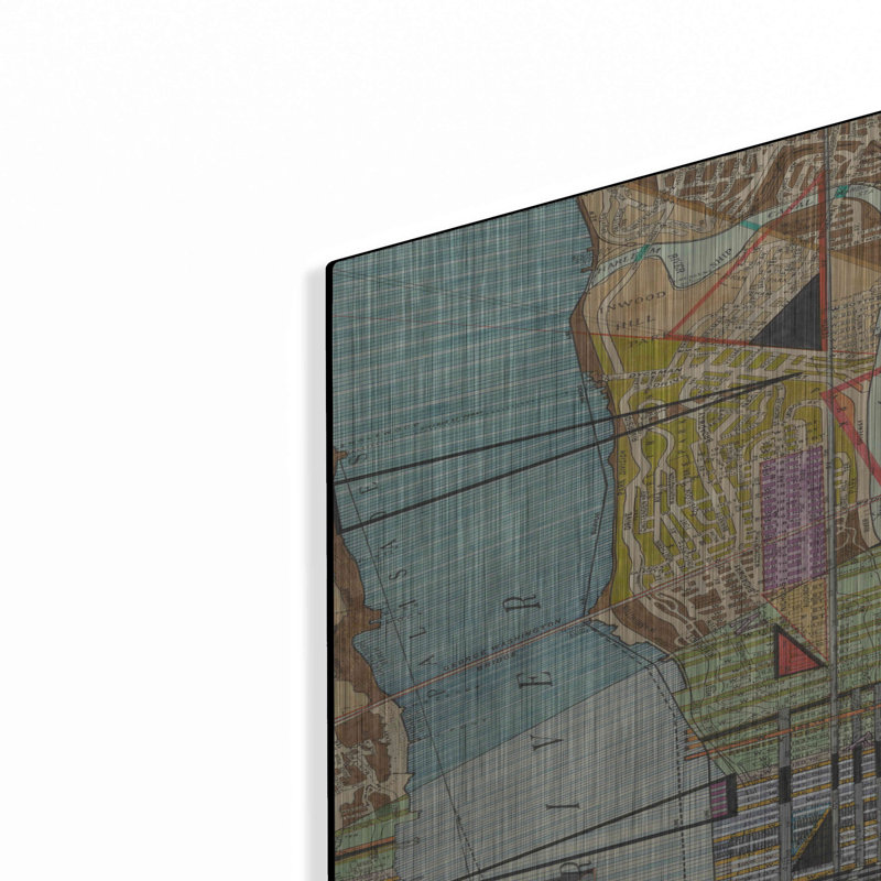 "Carte moderne de New York I" par Nikki Galapon, H 36 po x l 24 po