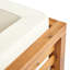 Fauteuil club beige - Bois et coussins imperméables confortables pour l'extérieur