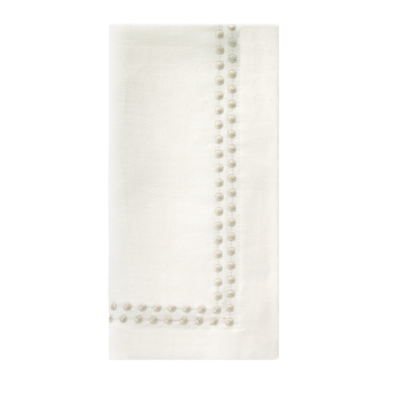 Pearls Square Napkins, Beige