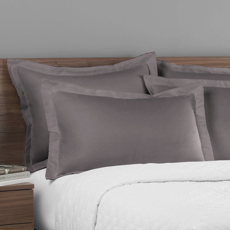 Cotton Sham Set, Gray