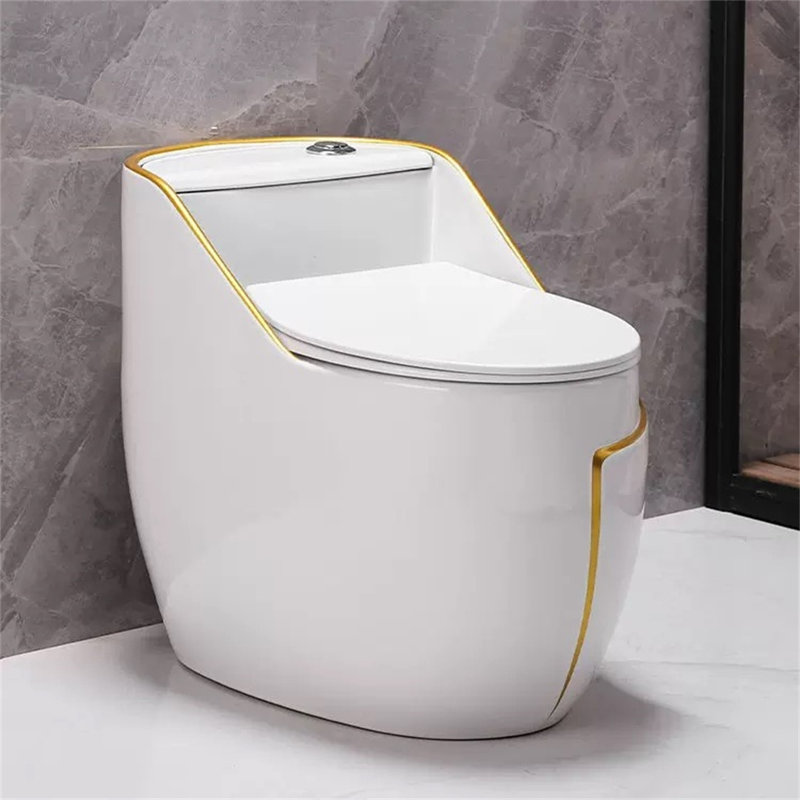 Toilette monobloc allongée 1,45 gallons GPF anti-odeur et silencieuse (siège inclus), Blanc