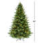 7.5' Artificial Fir Christmas Tree with Color & Clear Lights