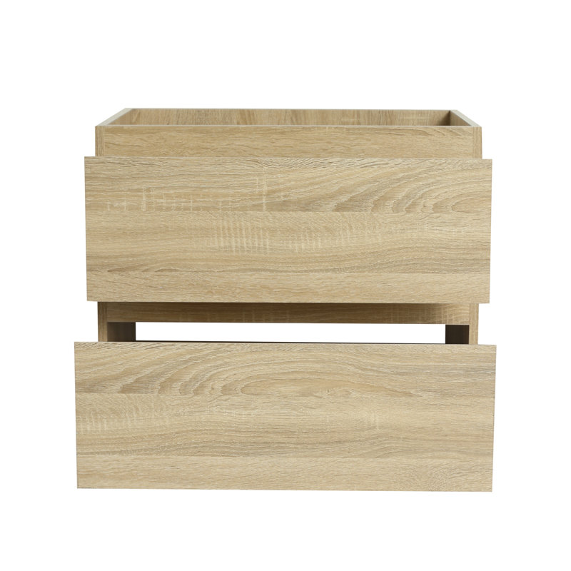 Meuble-lavabo mural 24 po, H 19,69 po x l 23,38 po x P 17,94 po, Chêne